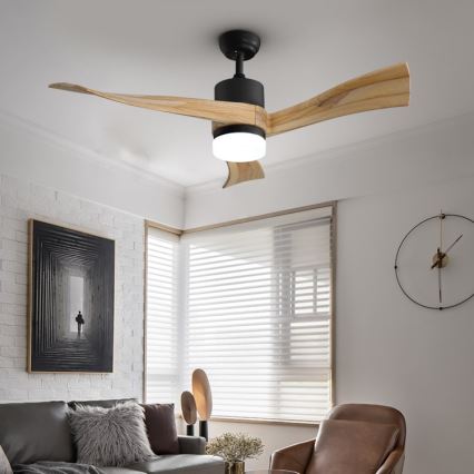 Immax NEO 07136-B - LED Prigušivi plafonski ventilator SOFISTICADO LED/18W/230V hrast Wi-Fi Tuya + Daljinski upravljač