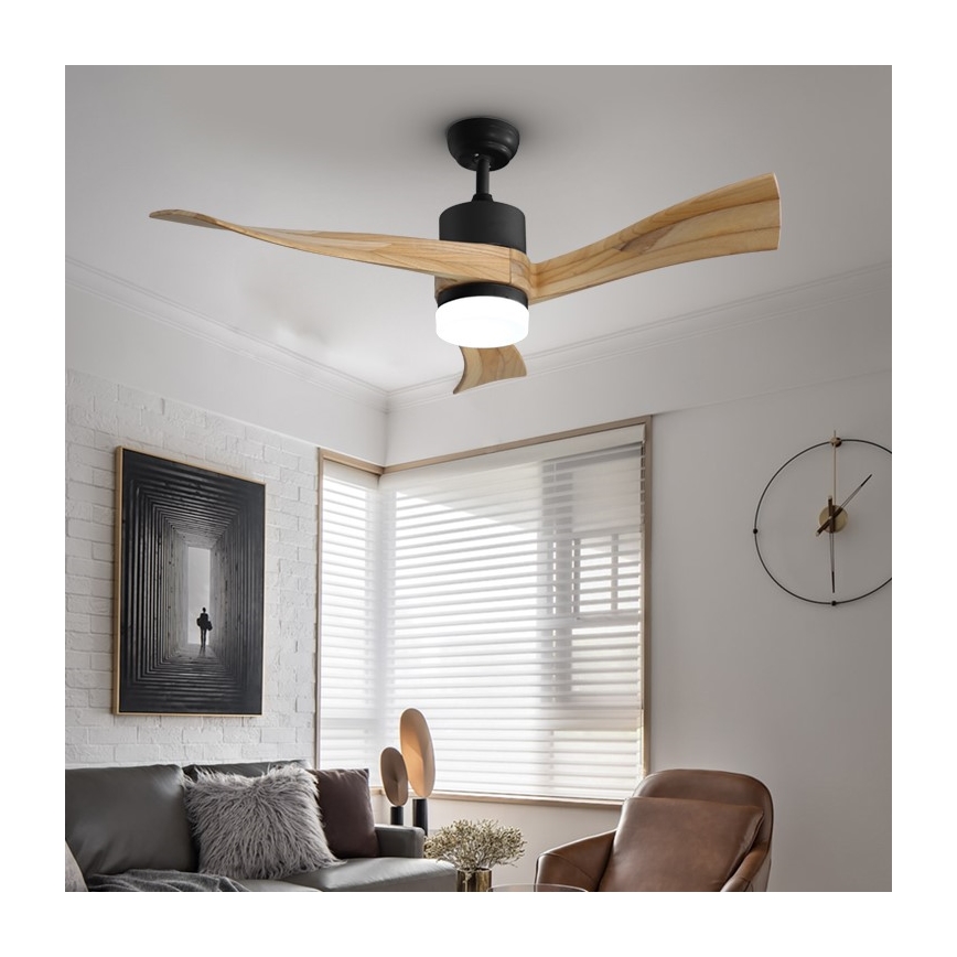 Immax NEO 07136-B - LED Prigušivi plafonski ventilator SOFISTICADO LED/18W/230V hrast Wi-Fi Tuya + Daljinski upravljač