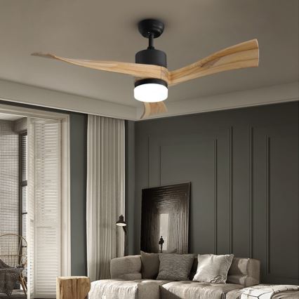 Immax NEO 07136-B - LED Prigušivi plafonski ventilator SOFISTICADO LED/18W/230V hrast Wi-Fi Tuya + Daljinski upravljač