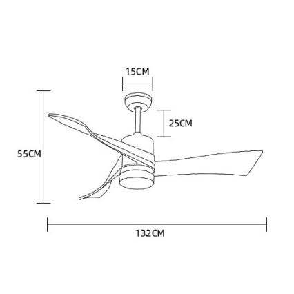 Immax NEO 07136-B - LED Prigušivi plafonski ventilator SOFISTICADO LED/18W/230V hrast Wi-Fi Tuya + Daljinski upravljač