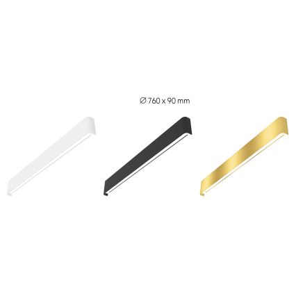 Immax NEO 07137-B - LED SMART prigušiva zidna svetiljka LINEA crna LED/40W/230V sa daljinskim upravljačem 76 cm Tuya ZigBee
