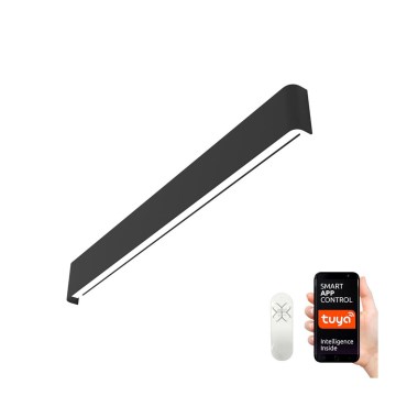 Immax NEO 07137-B - LED SMART Prigušiva zidna lampa LINEA crno LED/40W/230V + Daljinski upravljač 76 cm Tuya ZigBee