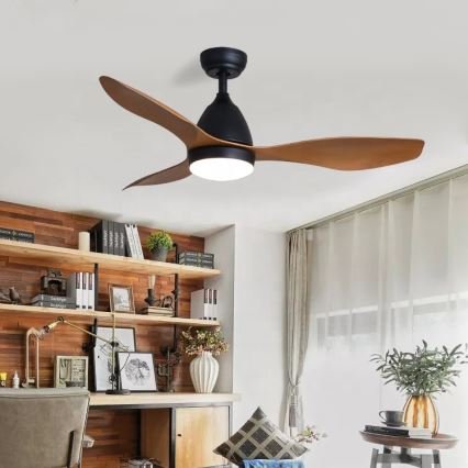 Immax NEO 07141-B - LED plafonski ventilator NEO LITE FRESCO LED/18W/230V Tuya Wi-Fi crna/braon+ daljinski upravljač