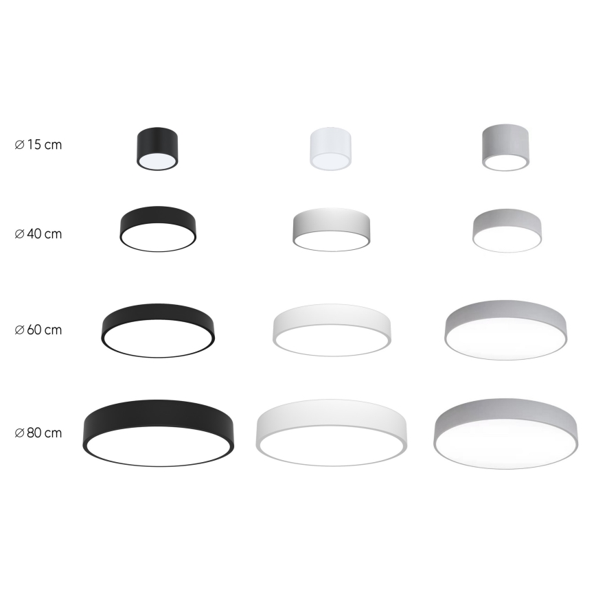 Immax NEO 07143-GR15BD - SET 2x prigušiva LED stropna svetiljka RONDATE LED/12W/230V Tuya siva + daljinski upravljač