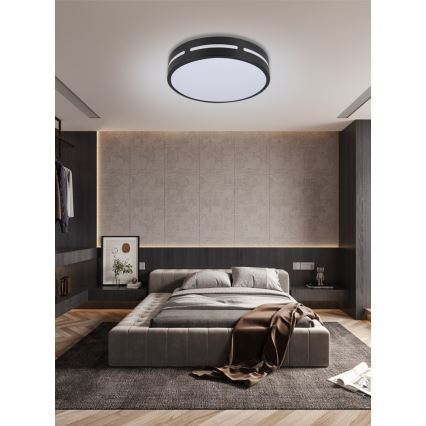 Immax NEO 07152-B30 - LED prigušiva plafonska svetiljka NEO LITE PERFECTO LED/24W/230V Wi-Fi Tuya crna + daljinski upravljač