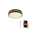 Immax NEO 07152-B40 - LED prigušiva plafonska svetiljka NEO LITE PERFECTO LED/24W/230V Wi-Fi Tuya crna + daljinski upravljač