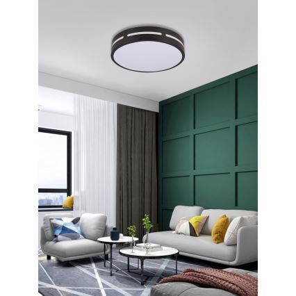 Immax NEO 07152-B50 - LED prigušiva stropna svetiljka NEO LITE PERFECTO LED/48W/230V Wi-Fi Tuya crna + daljinski upravljač