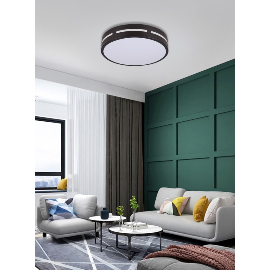 Immax NEO 07152-B50 - LED prigušiva stropna svetiljka NEO LITE PERFECTO LED/48W/230V Wi-Fi Tuya crna + daljinski upravljač