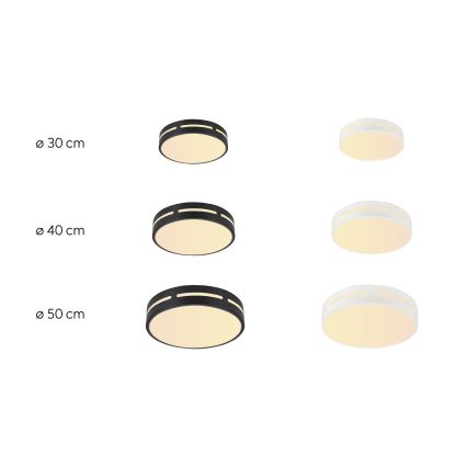 Immax NEO 07152-B50 - LED prigušiva stropna svetiljka NEO LITE PERFECTO LED/48W/230V Wi-Fi Tuya crna + daljinski upravljač