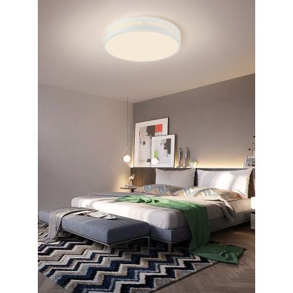 Immax NEO 07153-W30 - LED prigušiva stropna svetiljka NEO LITE PERFECTO LED/24W/230V Wi-Fi Tuya bela + daljinsko upravljanje