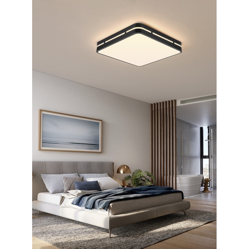 Immax NEO 07154-B30 - LED Prigušiva stropna svjetiljka NEO LITE PERFECTO LED/24W/230V Wi-Fi Tuya crna + daljinski upravljač