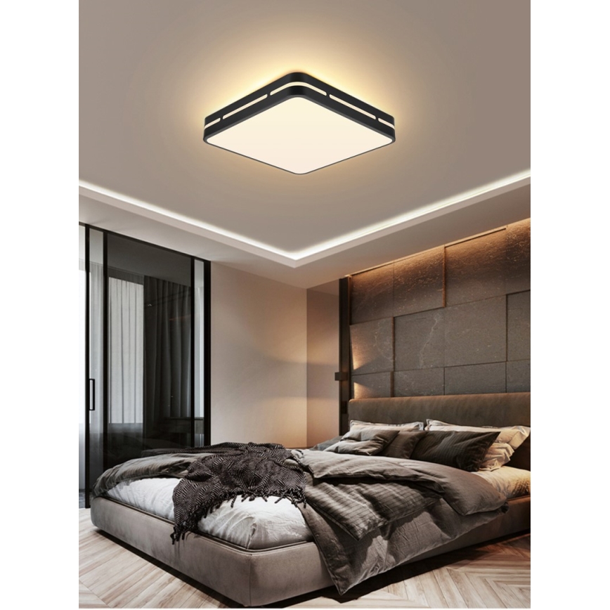 Immax NEO 07154-B30 - LED Prigušiva stropna svjetiljka NEO LITE PERFECTO LED/24W/230V Wi-Fi Tuya crna + daljinski upravljač