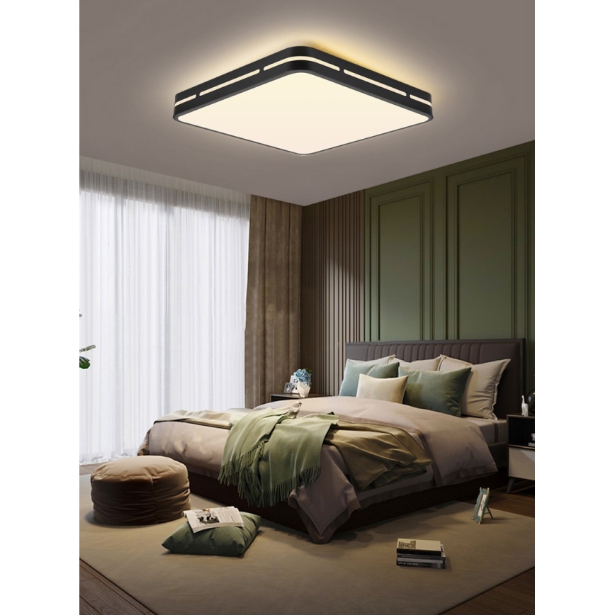 Immax NEO 07154-B30 - LED Prigušiva stropna svjetiljka NEO LITE PERFECTO LED/24W/230V Wi-Fi Tuya crna + daljinski upravljač