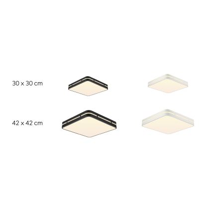 Immax NEO 07154-B30 - LED Prigušiva stropna svjetiljka NEO LITE PERFECTO LED/24W/230V Wi-Fi Tuya crna + daljinski upravljač