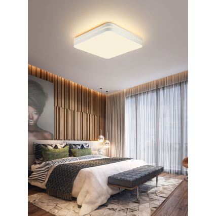 Immax NEO 07155-W42 - LED prigušiva plafonska svetiljka NEO LITE PERFECTO LED/48W/230V Wi-Fi Tuya bela + daljinski upravljač