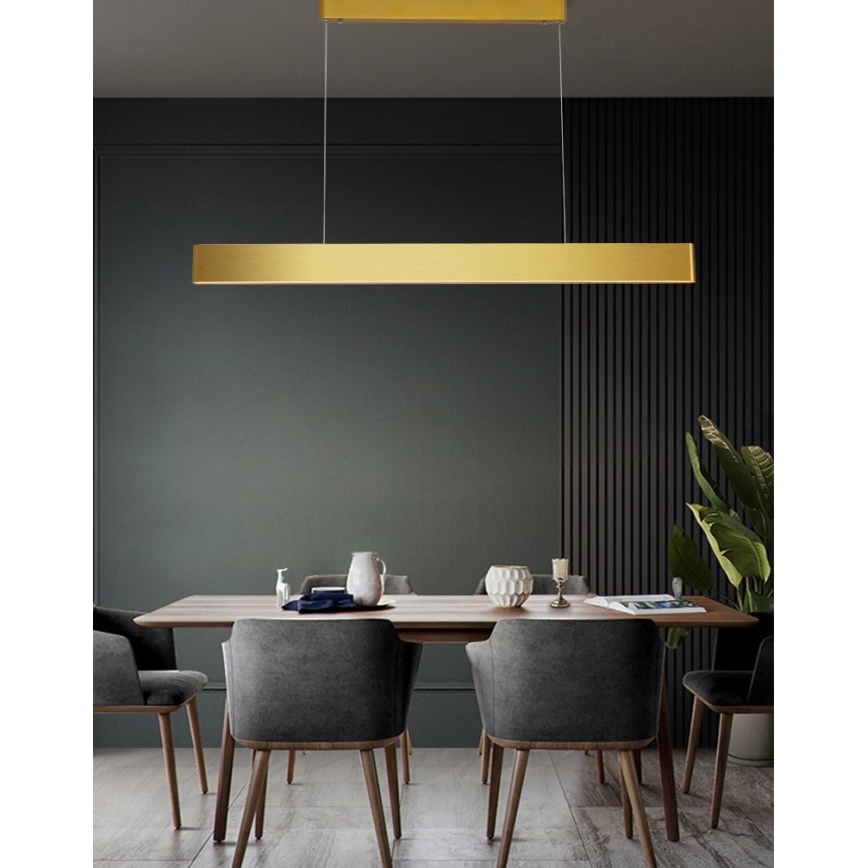 Immax NEO 07157-G120X - LED RGB+CCTW prigušiva luster na sajli MILANO LED/40W/230V Tuya zlatna