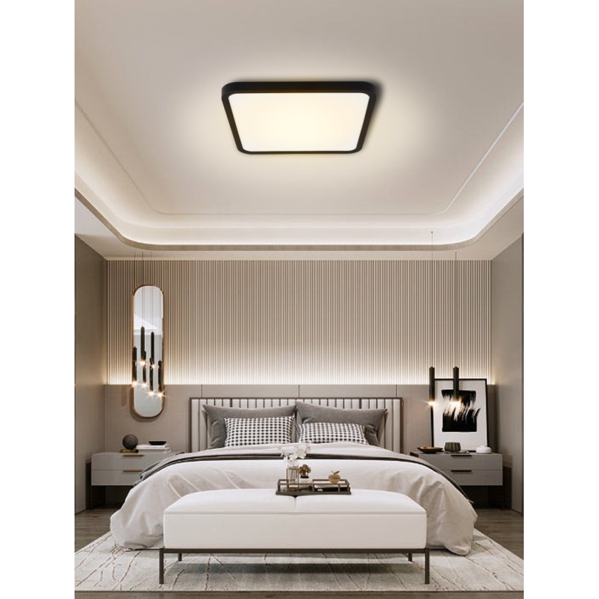 Immax NEO 07167-B40 - LED RGB+CCT prigušiva plafonsko svetlo NEO LITE TUDO LED/50W/230V Wi-Fi Tuya crna + daljinski upravljač