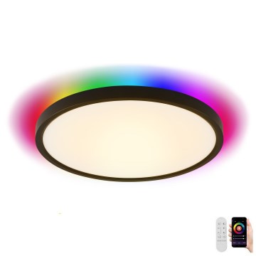 Immax NEO 07170-B60 - LED RGB+CCT Prigušiva plafonjera NEO LITE TUDO LED/65W/230V 2700-6500K Wi-Fi Tuya crno + Daljinski upravljač