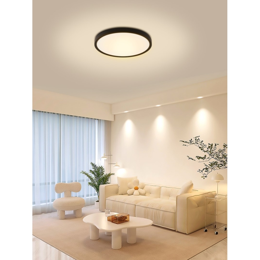 Immax NEO 07170-B60 - LED RGB+CCT Prigušiva plafonjera NEO LITE TUDO LED/65W/230V 2700-6500K Wi-Fi Tuya crno + Daljinski upravljač