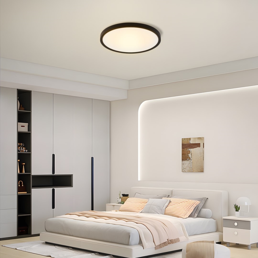 Immax NEO 07170-B60 - LED RGB+CCT Prigušiva plafonjera NEO LITE TUDO LED/65W/230V 2700-6500K Wi-Fi Tuya crno + Daljinski upravljač