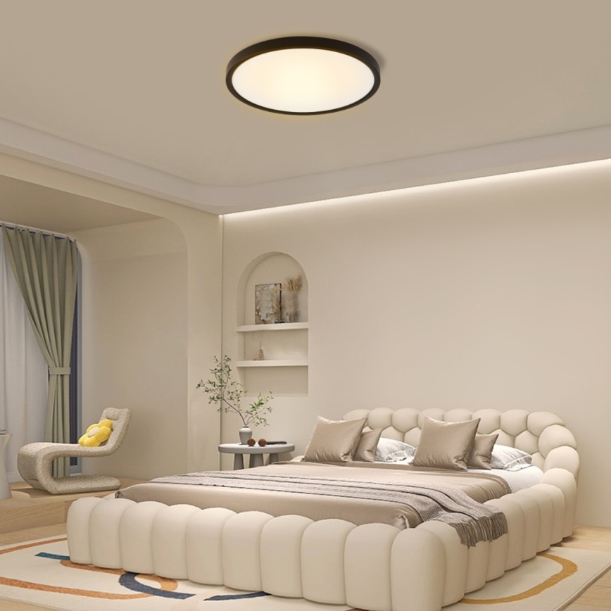 Immax NEO 07170-B60 - LED RGB+CCT Prigušiva plafonjera NEO LITE TUDO LED/65W/230V 2700-6500K Wi-Fi Tuya crno + Daljinski upravljač