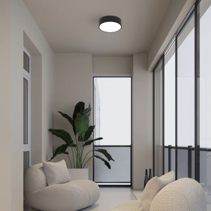 Immax NEO 07200L - LED Prigušiva plafonjera RONDATE LED/18W/230V 3000-6000K pr. 25 cm crno Tuya + Daljinski upravljač