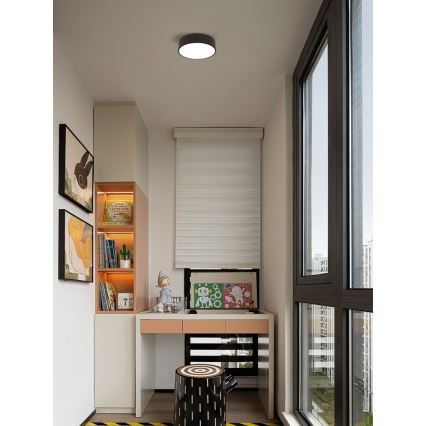 Immax NEO 07200L - LED Prigušiva plafonjera RONDATE LED/18W/230V 3000-6000K pr. 25 cm crno Tuya + Daljinski upravljač