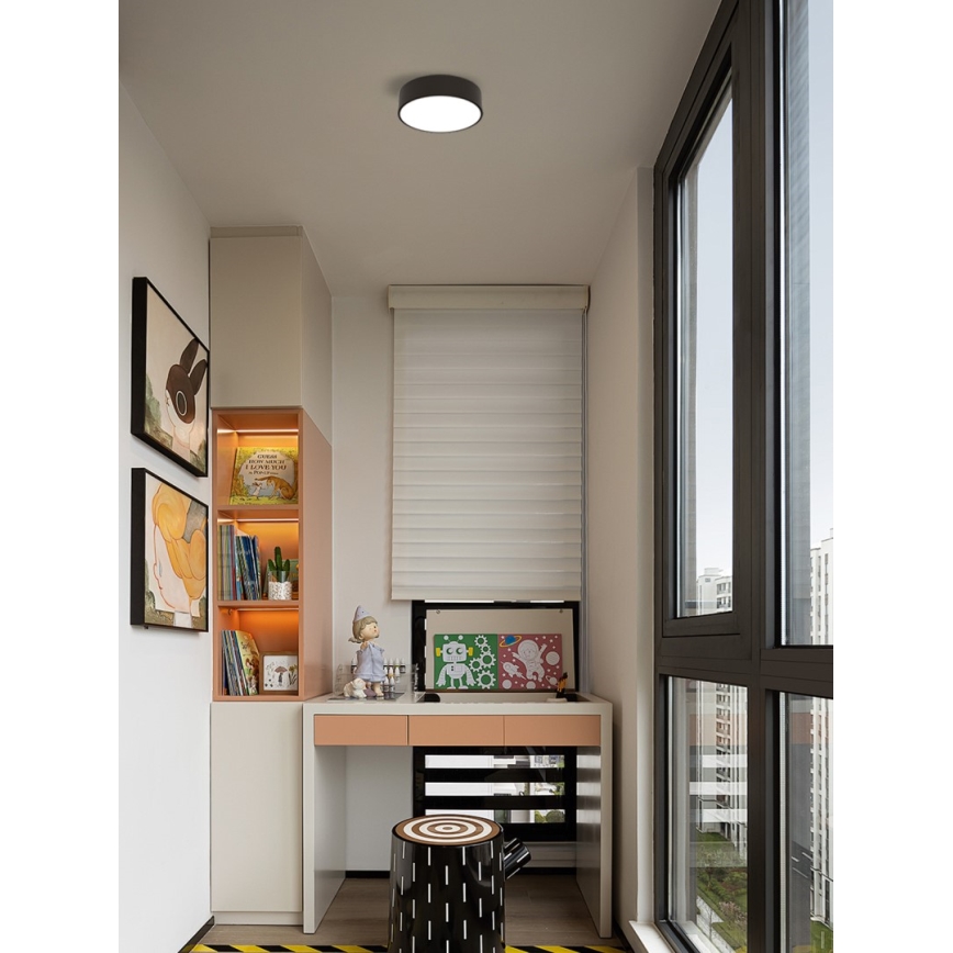 Immax NEO 07200L - LED Prigušiva plafonjera RONDATE LED/18W/230V 3000-6000K pr. 25 cm crno Tuya + Daljinski upravljač