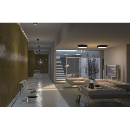 Immax NEO 07200L - LED Prigušiva plafonjera RONDATE LED/18W/230V 3000-6000K pr. 25 cm crno Tuya + Daljinski upravljač
