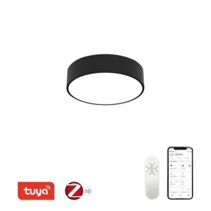 Immax NEO 07200L - LED Prigušiva plafonjera RONDATE LED/18W/230V 3000-6000K pr. 25 cm crno Tuya + Daljinski upravljač