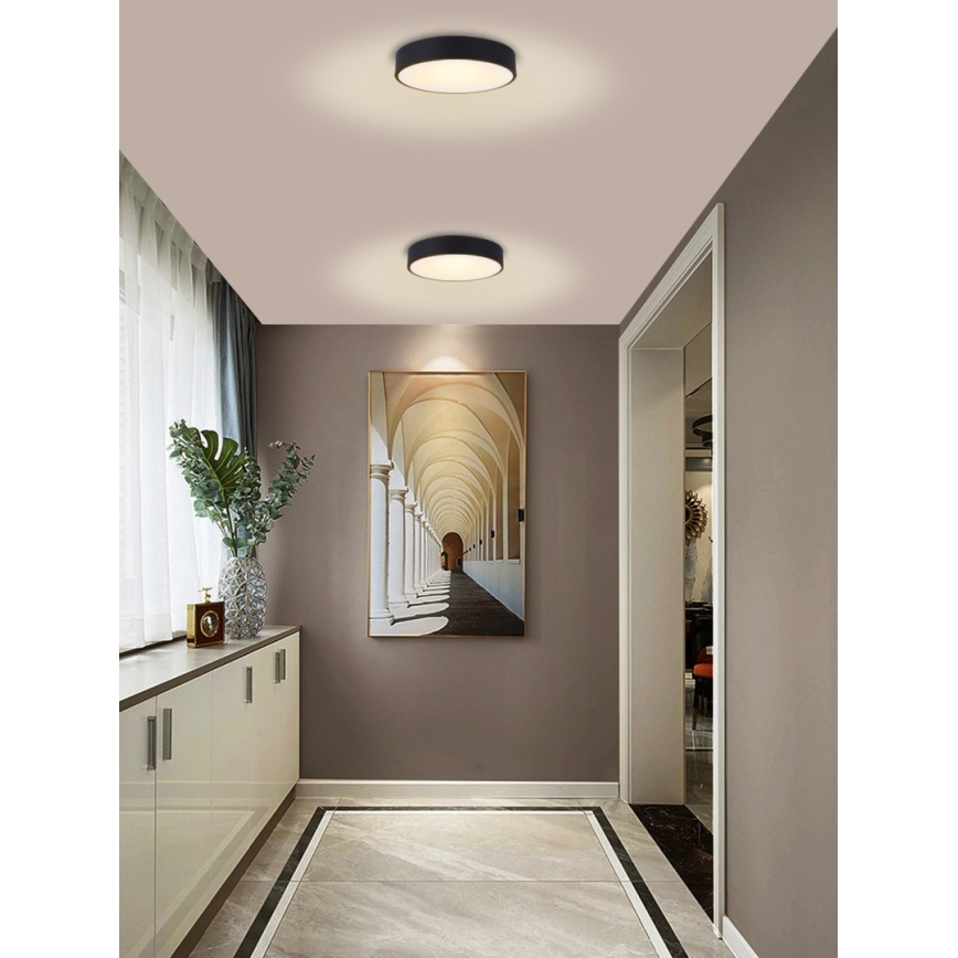Immax NEO 07201L - LED Prigušiva plafonjera RONDATE LED/28W/230V crno Tuya + Daljinski upravljač