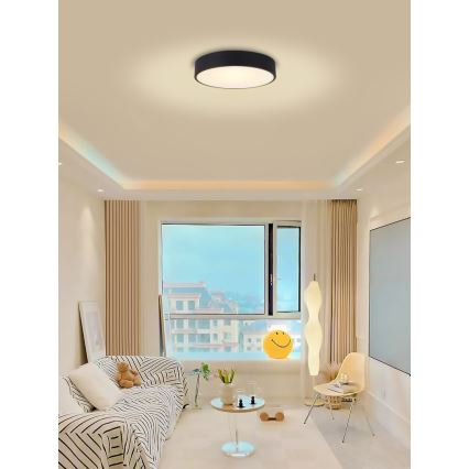 Immax NEO 07201L - LED Prigušiva plafonjera RONDATE LED/28W/230V crno Tuya + Daljinski upravljač