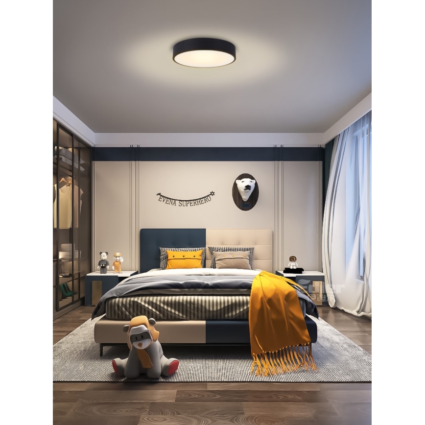 Immax NEO 07201L - LED Prigušiva plafonjera RONDATE LED/28W/230V crno Tuya + Daljinski upravljač