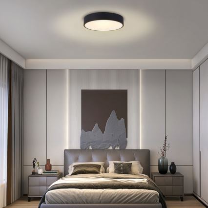 Immax NEO 07201L - LED Prigušiva plafonjera RONDATE LED/28W/230V crno Tuya + Daljinski upravljač