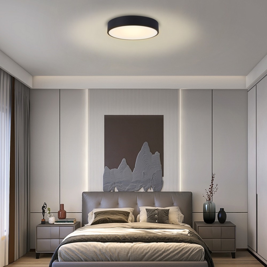 Immax NEO 07201L - LED Prigušiva plafonjera RONDATE LED/28W/230V crno Tuya + Daljinski upravljač