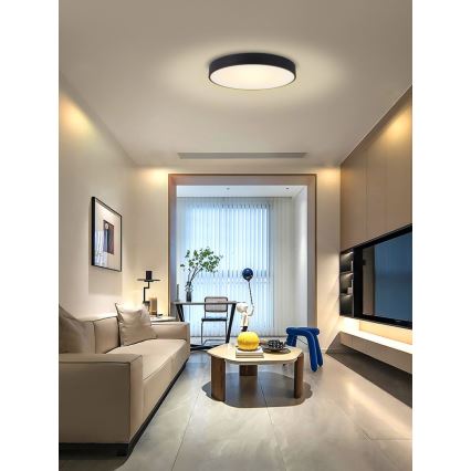 Immax NEO 07202L - LED Prigušiva plafonjera RONDATE LED/53W/230V crno Tuya + Daljinski upravljač