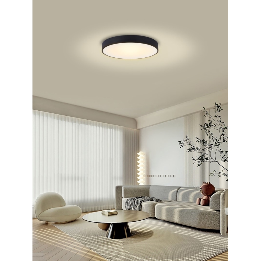 Immax NEO 07202L - LED Prigušiva plafonjera RONDATE LED/53W/230V crno Tuya + Daljinski upravljač