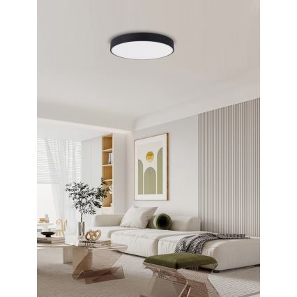 Immax NEO 07202L - LED Prigušiva plafonjera RONDATE LED/53W/230V crno Tuya + Daljinski upravljač