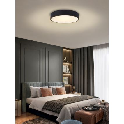 Immax NEO 07202L - LED Prigušiva plafonjera RONDATE LED/53W/230V crno Tuya + Daljinski upravljač