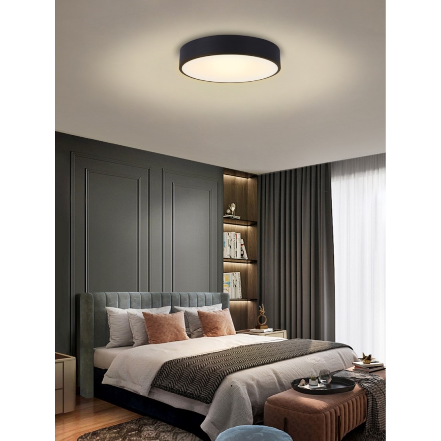 Immax NEO 07202L - LED Prigušiva plafonjera RONDATE LED/53W/230V crno Tuya + Daljinski upravljač
