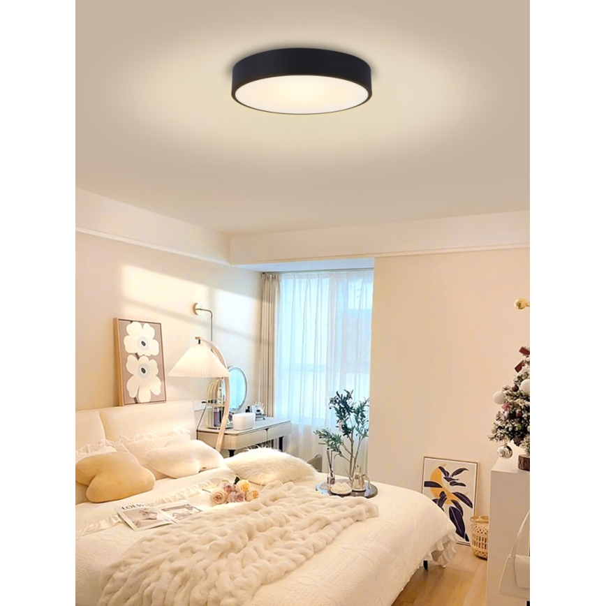 Immax NEO 07202L - LED Prigušiva plafonjera RONDATE LED/53W/230V crno Tuya + Daljinski upravljač