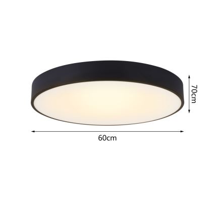 Immax NEO 07202L - LED Prigušiva plafonjera RONDATE LED/53W/230V crno Tuya + Daljinski upravljač