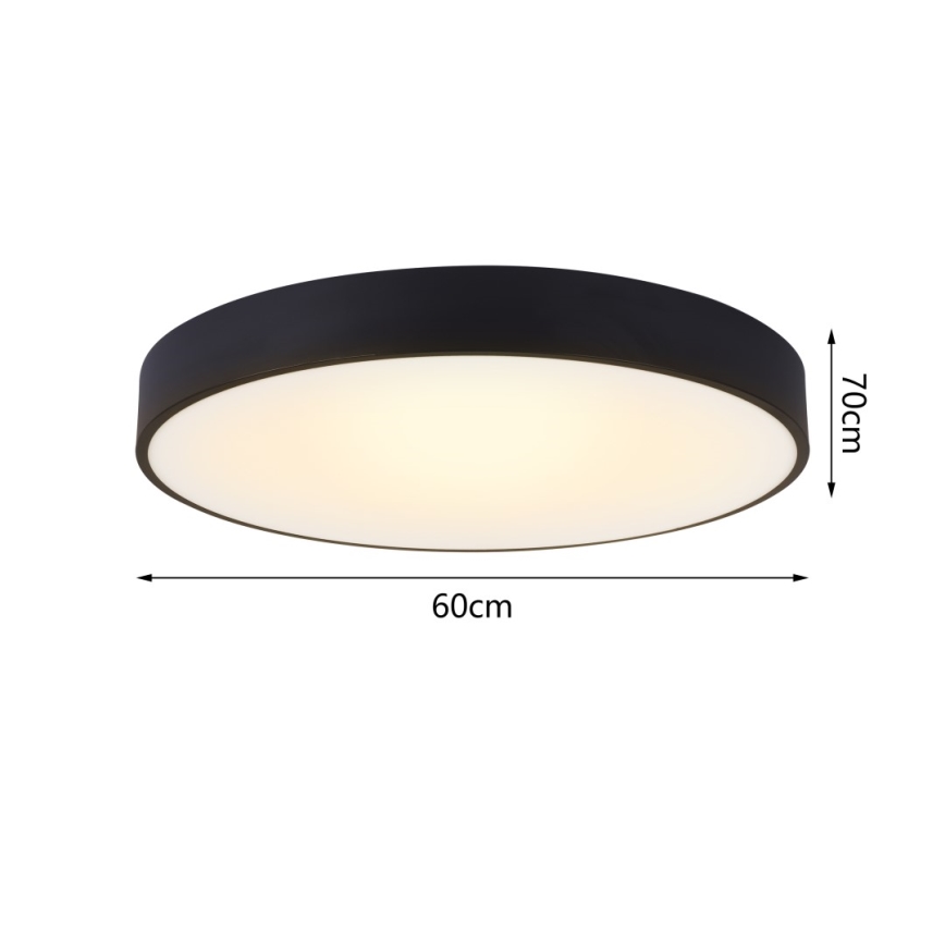 Immax NEO 07202L - LED Prigušiva plafonjera RONDATE LED/53W/230V crno Tuya + Daljinski upravljač