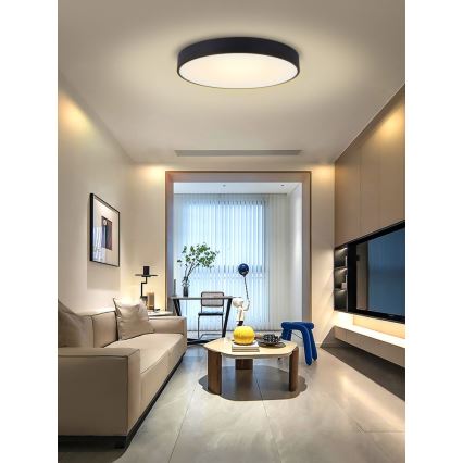 Immax NEO 07203L-LED Prigušiva plafonjera RONDATE 65W/230V 3000-6000K Tuya crno + Daljinski upravljač