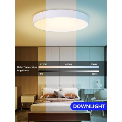 Immax NEO 07206L - LED Prigušiva plafonjera RONDATE LED/53W/230V bela Tuya + Daljinski upravljač