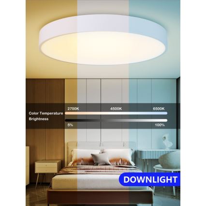 Immax NEO 07207L-LED Prigušiva plafonjera RONDATE 65W/230V 3000-6000K Tuya bela + Daljinski upravljač