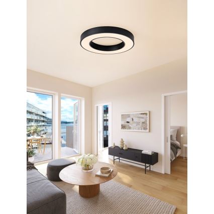 Immax NEO 07209L - LED Prigušiva plafonjera PASTEL LED/53W/230V 60 cm crno Tuya + Daljinski upravljač