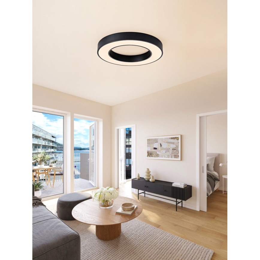 Immax NEO 07209L - LED Prigušiva plafonjera PASTEL LED/53W/230V 60 cm crno Tuya + Daljinski upravljač
