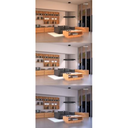 Immax NEO 07209L - LED Prigušiva plafonjera PASTEL LED/53W/230V 60 cm crno Tuya + Daljinski upravljač