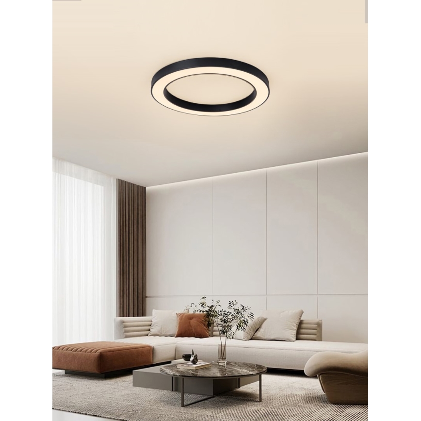 Immax NEO 07210L - LED Prigušiva plafonjera PASTEL LED/68W/230V 95 cm crno Tuya + Daljinski upravljač